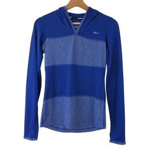 NIKE Women's Purple Stripe Dri-Fit Lightweight Running Hoodie XS